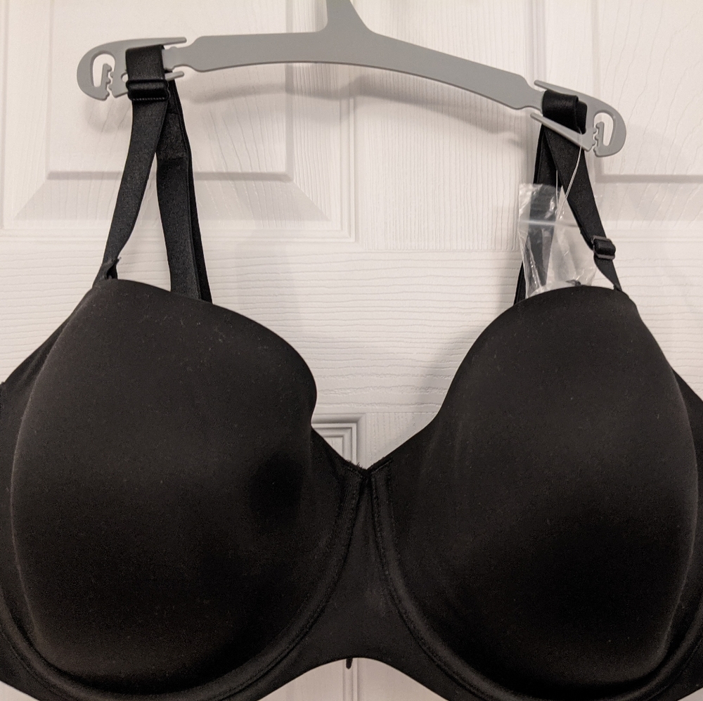 Lane Bryant Cacique, 46DD, black, multi way strapless bra